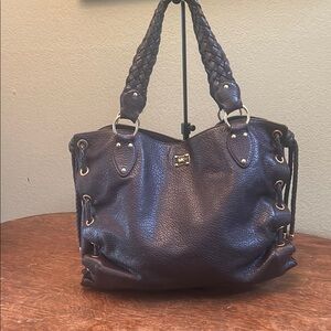 Michael Michael Kors Vintage Brown Leather Hobo Bag